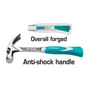 16 OZ CLAW HAMMER OVERALL FORGED ANTI-SHOCK HANDLE